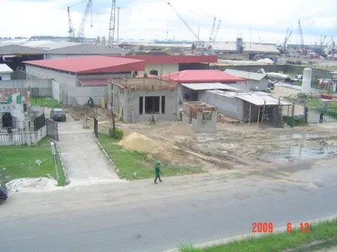 New port side bank construction, Nigeria